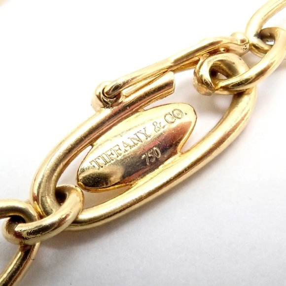 Authentic! Tiffany & Co Peretti 18k Yellow Gold 30mm Disc Pendant Necklace - Picture 4 of 12